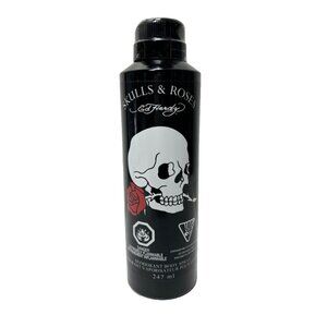 Ed Hardy Skulls and Roses Mens Perfumed Deodorant Body Spray, Brand New 247 ml
